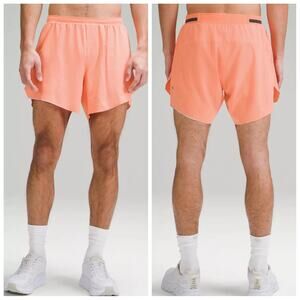 Lululemon Fast and Free 6" *Lined Running Short Sunny Coral sz M